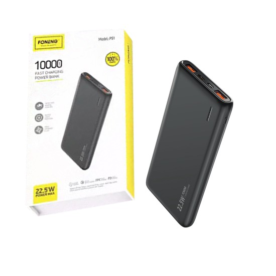 Power Bank Foneng P51 2 USB 22,5W 10000mAh PD20W Preto